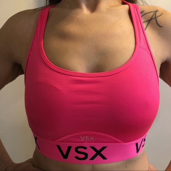 Victoria Secret Small VSX Sports Bra Pink - Picture 1 of 7